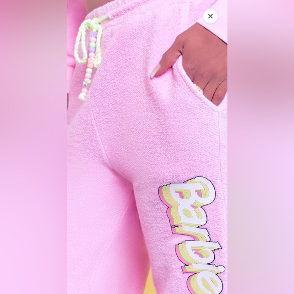 Barbie Graphic Beaded Joggers - Picture 6 of 7